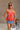 Ellison Red Orange & White Sweetheart Tank - front view