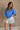 Callie Blue Short Sleeve Top- front top view