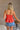Ellison Red Orange & White Sweetheart Tank  - back