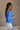Callie Blue Short Sleeve Top- close up side view