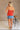 Ellison Red Orange & White Sweetheart Tank - full back view