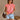 Alaina Melon Pink Short Sleeve Top- close up front view