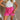 Evie Pink Front Tie Shorts- front top view