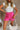 Evie Pink Front Tie Shorts- front top view