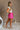 Evie Pink Front Tie Shorts- full side view
