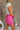 Evie Pink Front Tie Shorts- side view