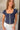 Camden Navy & White Trim Top - close up front view
