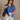 Valerie Washed Navy Blue Cotton Top- front view