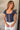 Camden Navy & White Trim Top - front view