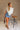 Liana White Open Knit Poncho Top- full body view