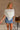 Liana White Open Knit Poncho Top- front top view
