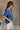 Valerie Washed Navy Blue Cotton Top- side view