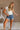 Mila Off White Ribbed Short Sleeve Top - full body front view