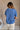 Valerie Washed Navy Blue Cotton Top- close up back view