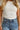 Mila Off White Ribbed Short Sleeve Top - close up front