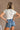 Mila Off White Ribbed Short Sleeve Top - back view