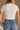 Mila Off White Ribbed Short Sleeve Top - close up back view