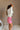 Brynlee Pink & Cream Stitch Shorts- side view