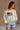 Caroline American Flag Off White Sweater- close up front view