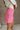 Brynlee Pink & Cream Stitch Shorts- close up side view