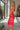 Maya Orange & Pink Floral Ruched Midi Dress- close up side view