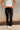 Zoe Black Foldover Leggings - lower body front view