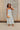 Sasha Ivory & Blue Floral Midi Dress - full body front view