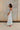 Sasha Ivory & Blue Floral Midi Dress - full side view
