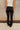 Zoe Black Foldover Leggings - lower body back view