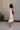 Imogen White Polka Dot & Lace Midi Skirt - full body side view