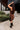 Gabby Plaid & Lace Asymmetric Dress - full body side view