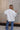 AUB Grey & Blue Mock Neck Sweatshirt - back view