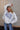AUB Grey & Blue Mock Neck Sweatshirt - front view