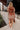 Karsyn Rust & Cream Scalloped Mini Dress - full back view