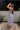 Leighton Scalloped Gingham Midi Dress - full body side view