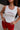 Alabama White Embroidered Ribbed Tank - close up front view