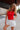 Georgia Red Embroidered Ribbed Tank - front view