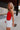 Georgia Red Embroidered Ribbed Tank - side