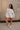 Alabama Grey Striped Mock Neck Sweatshirt - full body front view