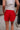 Maddie Red Gingham Waist Shorts - back view
