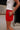 Maddie Red Gingham Waist Shorts - side view