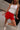 Maddie Red Gingham Waist Shorts - frontal view