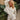 Norah Sage & White Striped Open Back Top - front view