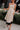 Preslee Oatmeal & Black Polka Dot Midi Dress - front view