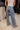 Risen: Farrah Side Stripe Wide Leg Jeans - back view