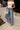 Risen: Farrah Side Stripe Wide Leg Jeans - left side view