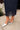 Rae Navy Blue Mesh Midi Dress - close up of hemline