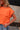 Tara Orange Braided Sleeve Tee - close up