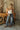 Casey Side Contrast Barrel Jeans - full body front view