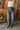 Casey Side Contrast Barrel Jeans - lower body view